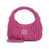 Miu Miu Fuchsia Wander Matelasse Handbag In Multi