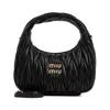 Miu Miu Quilted Leather Top-handle Bg In Black