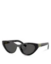 Miu Miu Signature Butterfly Sunglasses, 54mm In Black
