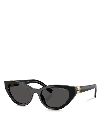 Miu Miu Signature Butterfly Sunglasses, 54mm In Black