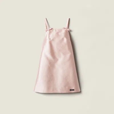 Miu Miu Silk And Wool Mini-dress In Pink