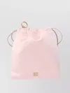 Miu Miu Silk Blend Drawstring Pouch In Pink