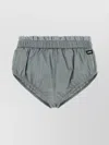 Miu Miu Silk Brief With Elastic Waistband And Mesh Detailing