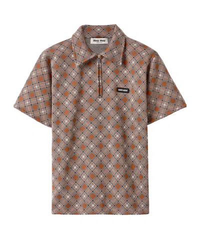Miu Miu Silk Knit Polo Shirt
