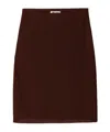 Miu Miu Silk Mid-length Skirts In Burgundy