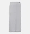 Miu Miu Mélange-effect Pencil Skirt In Grey