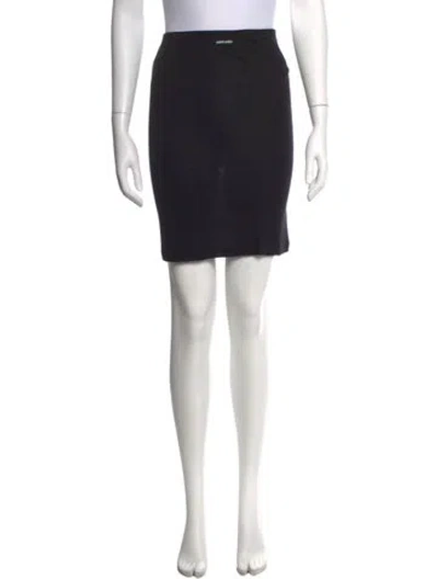 Pre-owned Miu Miu Silk Mini Skirt In Black