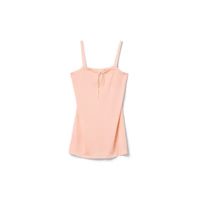 Miu Miu Silk Mini-dress In Peach