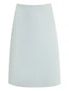 Miu Miu Silk Skirt In Blue