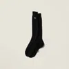 Miu Miu Silk Socks In Black