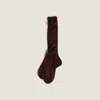Miu Miu Silk Socks In Brown
