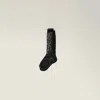 Miu Miu Silk Socks In Black