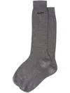 Miu Miu Silk Socks In Grey