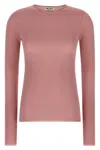 Miu Miu Silk Sweater In Pink