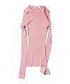 Miu Miu Silk V-neck Sweater In Pink