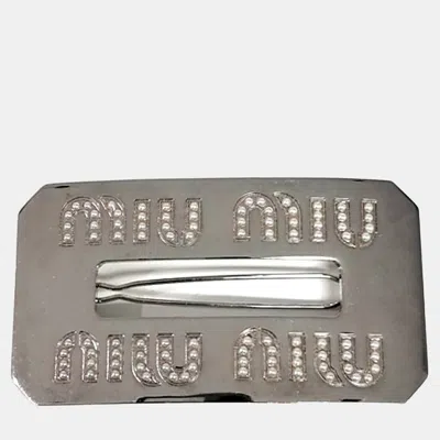 Pre-owned Miu Miu Silver Hairpin