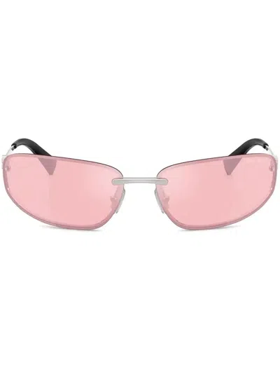 Miu Miu Silver Rimless Sunglasses