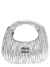 Miu Miu Silver Wander Mini Handbag In Silver