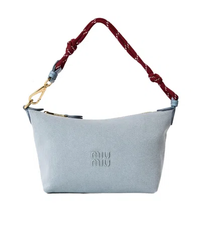 Miu Miu Simple Clutch Bag In Blue