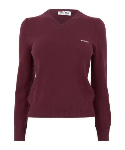 Miu Miu Simple Knitted Sweater In Animal Print