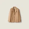 Miu Miu Oversized Single-breasted Camel Hair Jacket In Brown