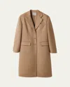 Miu Miu Single-breasted Cashmere Trench Coat In Brown
