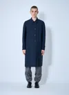 Miu Miu Single-breasted Mohair Coat In Navy