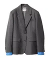 Miu Miu Single-breasted Wool Blazer In Black