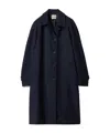 Miu Miu Single-breasted Kid Mohair Coat In Black