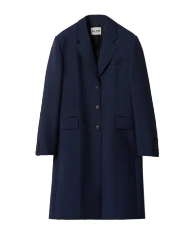 MIU MIU SINGLE-BREASTED MOHAIR COAT