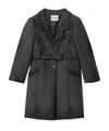 Miu Miu Single-breasted Double Wool Coat In Gray