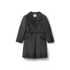 Miu Miu Single-breasted Double Wool Coat In Black