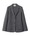 Miu Miu Single-breasted Double-layer Wool Coat In Gray