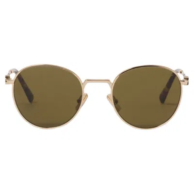 Miu Miu Siunglasses With Round Lenses In Gold