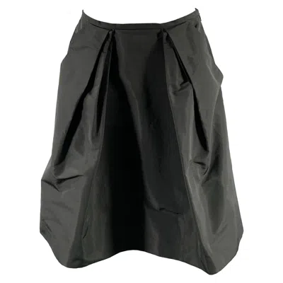 Pre-owned Miu Miu Size 0 Black Nylon Blend High Waisted Mini Skirt