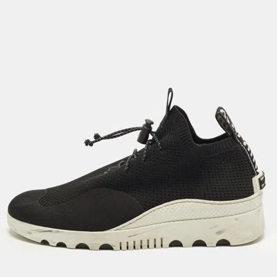 Pre-owned Miu Miu Size 39 Black Knit Fabric Low Top Sneakers