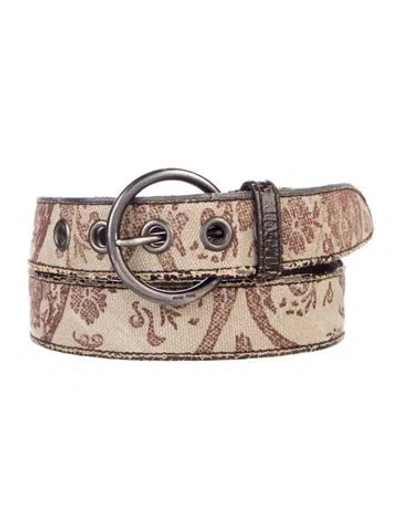 Pre-owned Miu Miu Skinny Belt In Brown