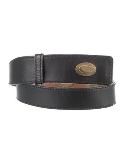 Pre-owned Miu Miu Skinny Leather Waist Belt In Black