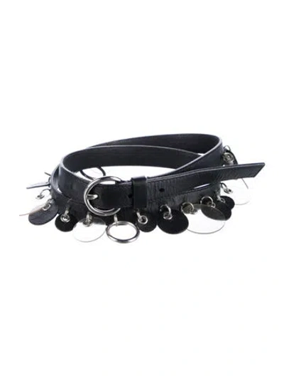Pre-owned Miu Miu Skinny Waist Belt In Black