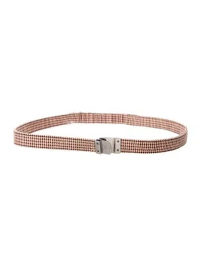 Pre-owned Miu Miu Skinny Wool Waist Belt In Neutral