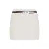 Miu Miu Cotton Mini Skirt Crochet Effect