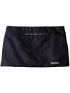 Miu Miu Mini Skirt With Front Zip Pocket In Black