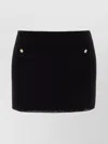 Miu Miu Skirt With Front Pockets And Textured Fabric In Black