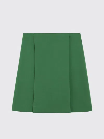 Miu Miu Knee Length Pleated Skirt Women Collection In Green