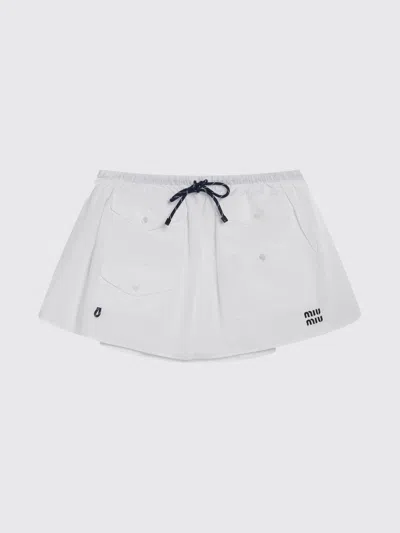 Miu Miu Skirt Woman In White