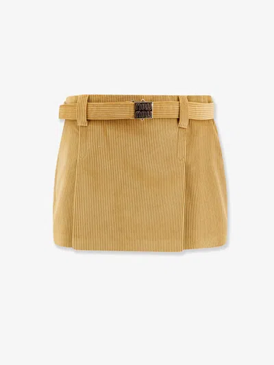 Miu Miu Skirt In Yellow