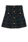 Miu Miu Women Embroidered Wool Mini Skirt