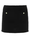 Miu Miu Skirt With Front Pockets And Textured Fabric In Black