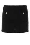 Miu Miu Skirt With Front Pockets And Textured Fabric In Black