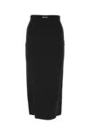 Miu Miu High-waist Stretch Midi Skirt In Black
